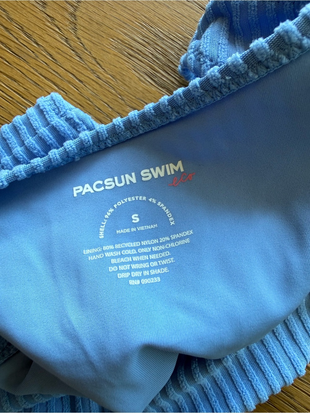 PacSun Blue Ribbed Bikini Set - Picture 4 of 4